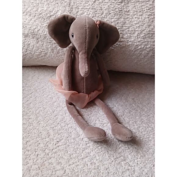 Jellycat Dancing Darcy Elephant Ballerina Small Pink Gray Stuffed Plush 10" - Picture 3 of 3